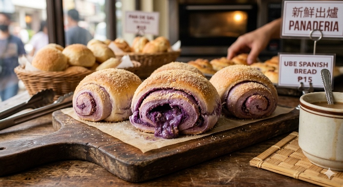 Ube Spanish Bread / Taro Spanish Bread